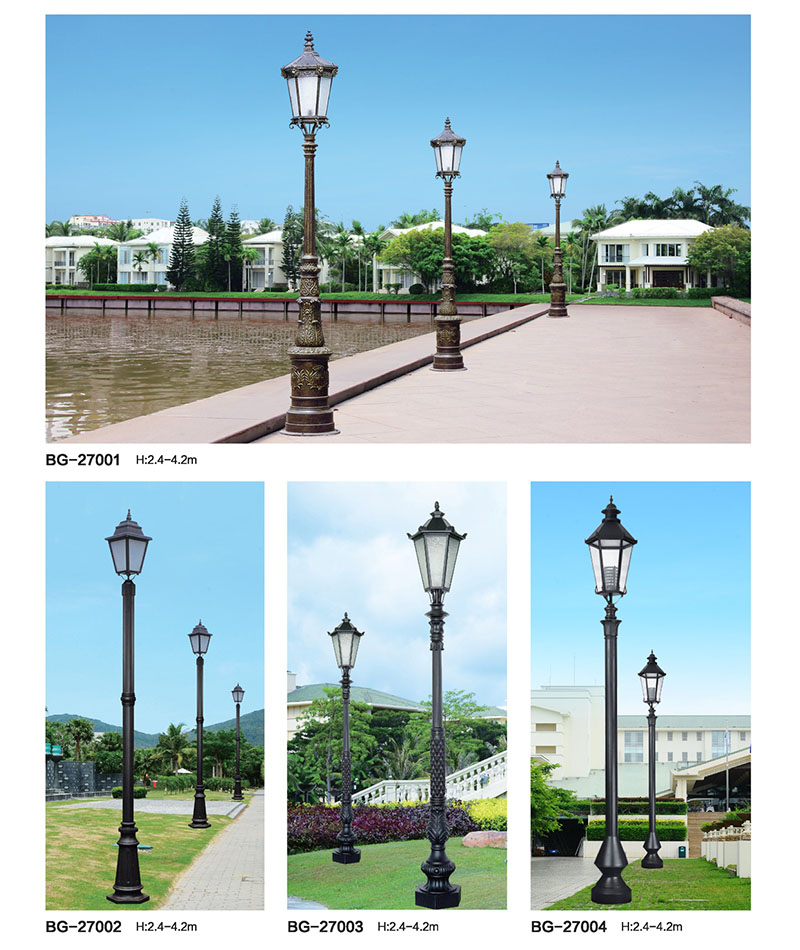 QDTYD-BG270別墅花園景觀(guān)燈單頭歐式LED鑄鋁庭院燈