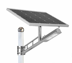 抱箍帶燈臂一體化鋰電池LED太陽(yáng)能路燈