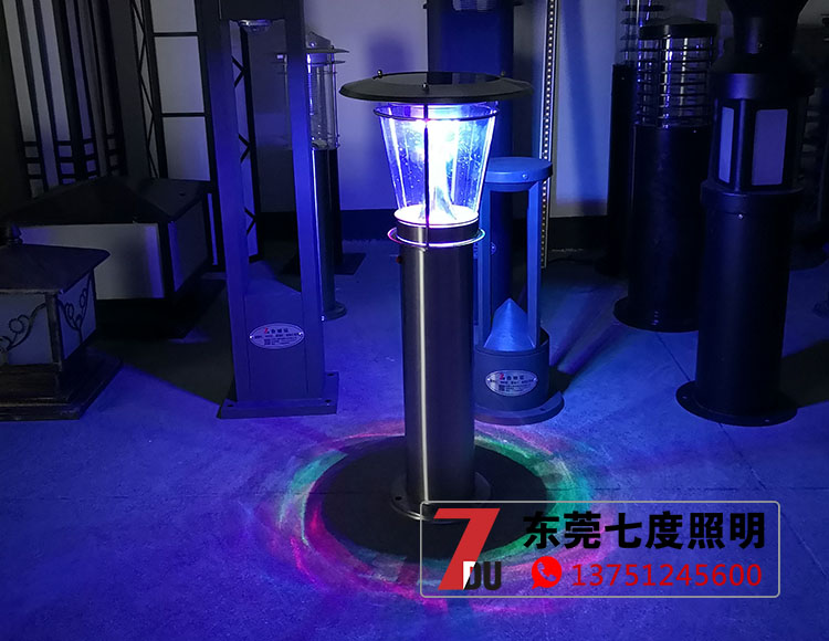 戶(hù)外園林不銹鋼七彩太陽(yáng)能led草坪燈