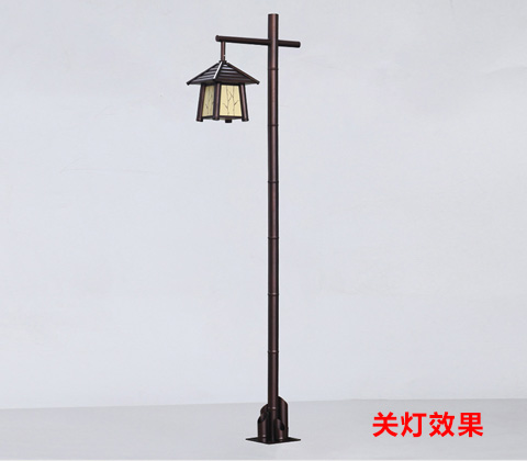 QDTYD-FG010特色仿古竹節園林庭院燈單頭關(guān)燈效果